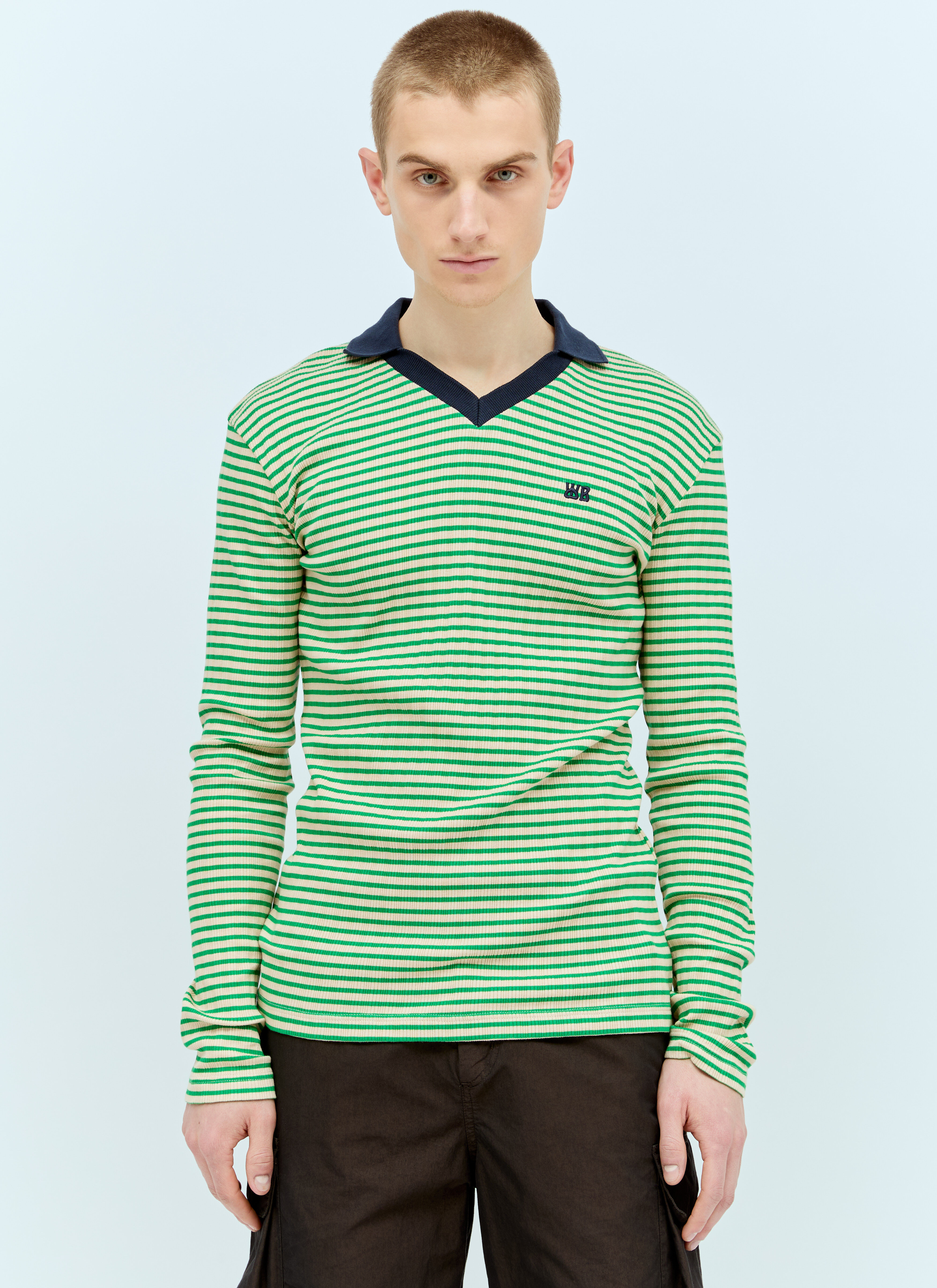 Wales Bonner Sonic Polo Shirt en Green pour homme | LN-CC®