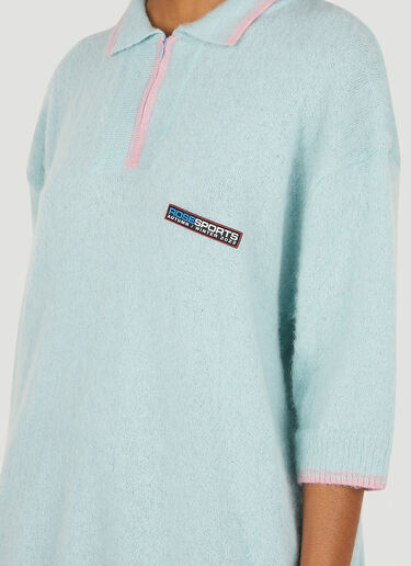 Martine Rose Fluffy Polo Sweater Blue mtr0250007