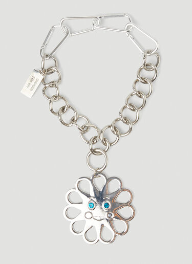 Chopova Lowena Flower Charm Necklace Silver cho0251009