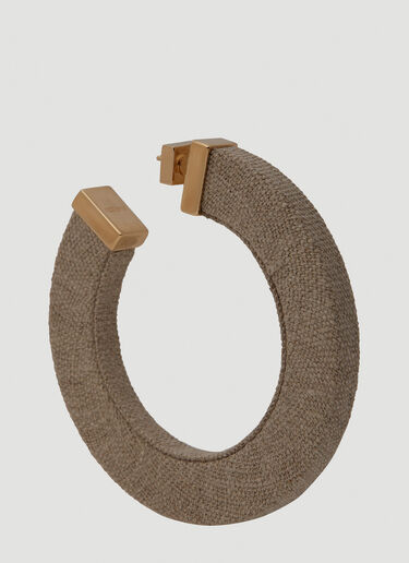 Jacquemus La Créole Line Hoop Earrings Beige jac0250087