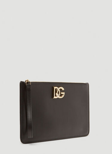 Dolce & Gabbana Logo Plaque Clutch Bag Black dol0249092