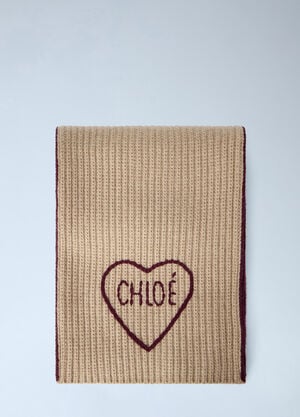 Chloé Encoeur Scarf Beige chl0265071