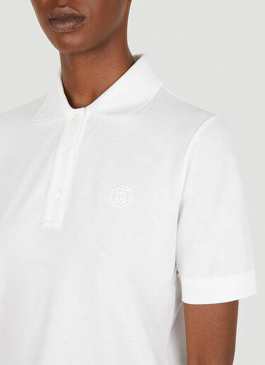 Burberry TB Logo Embroidery Polo Shirt White bur0250057