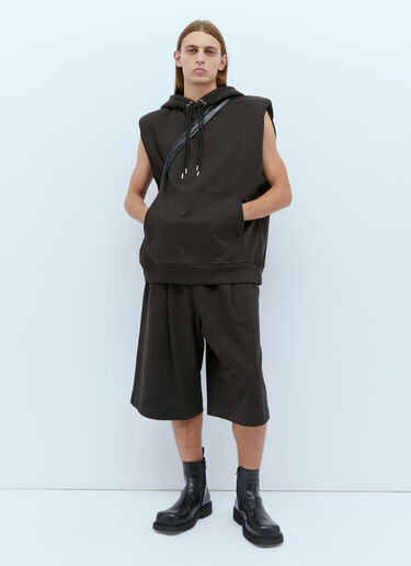 Dries Van Noten 후드 스웨트셔츠 베스트 브라운 dvn0154022