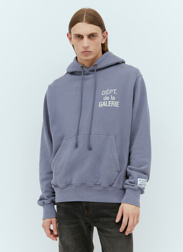 Gallery Dept. French Logo Hooded Sweatshirt Blue gdp0152021