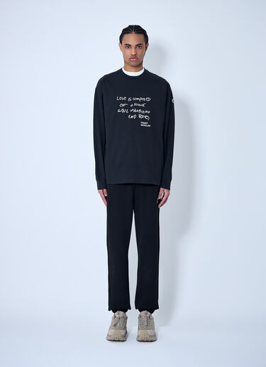 Moncler x FRGMT Hiroshi Fujiwara 徽标图案 T 恤 黑色 mfr0160052