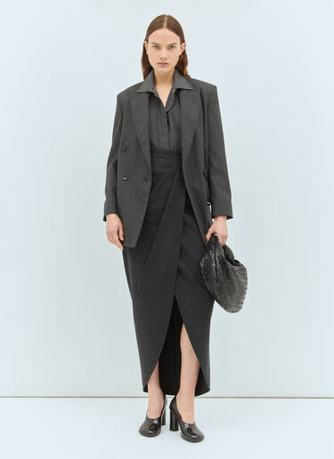Wool Wrap Skirt Max Mara Wool Wrap Skirt Grey max0258032
