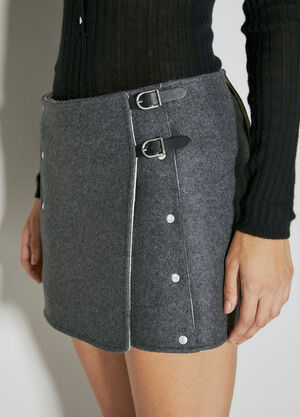 Durazzi Milano Studded Mini Skirt Grey drz0254004