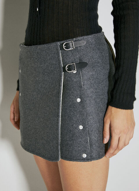 Ann Demeulemeester Studded Mini Skirt Black ann0254006