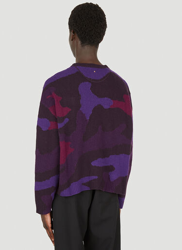 Valentino Camouflage Knit Jumper Purple val0149005