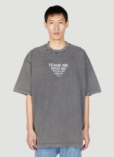 VETEMENTS Tease Me Faded T 恤 灰色 vet0151011