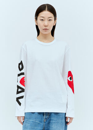 Comme Des Garçons PLAY Sleeve Logo Print T-Shirt Black cpl0356013