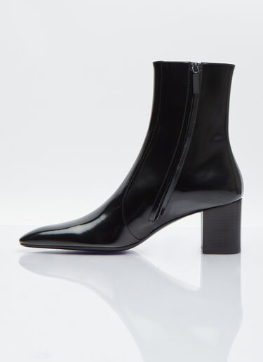 Saint Laurent XIV Zipped Leather Boots Black sla0154028