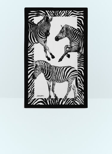 Dolce & Gabbana Casa Zebra Beach Towel Black wps0691224