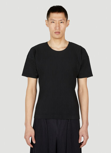 T-Shirt Homme Plissé Issey Miyake T-Shirt Black hmp0152019