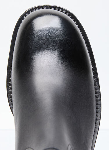 Acne Studios Glossed Low Leather Boots Black acn0154028