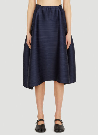 Pleats Please Issey Miyake Hug Midi Skirt Blue plp0251020