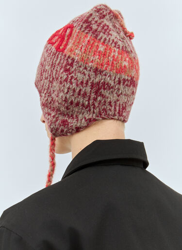Brain Dead 알파카 니트 이어 플랩 비니 햇 레드 bra0158006
