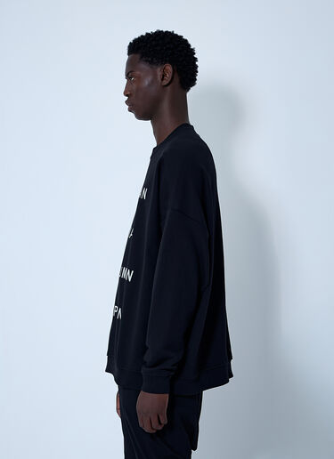 Rick Owens x Champion Text Print Sweatshirt Black roc0161003