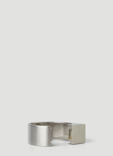 Rick Owens 大号斜切手环 银 ric0245052