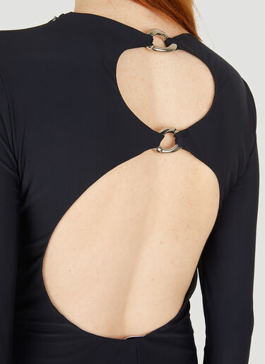 Chain Link Cut Out Dress Burberry Chain Link Cut Out Dress Black bur0251009