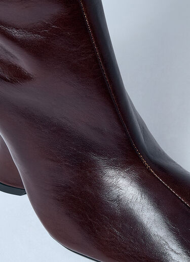 Dries Van Noten Leather Wedge Boots Brown dvn0258032