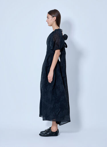 LN-CC® - Cecilie Bahnsen: Ulani Papillon Matelassé Midi Dress - Black Cecilie Bahnsen Ulani Papillon Matelassé Midi Dress Black cec0266007