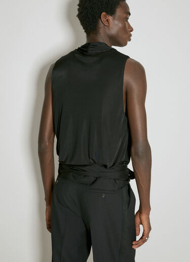 Wraparound Jersey Top Saint Laurent Wraparound Jersey Top Black sla0154006