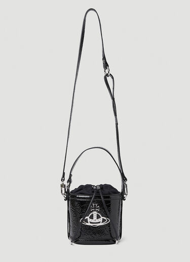 Vivienne Westwood Daisy Drawstring Bucket Handbag Black vvw0251056