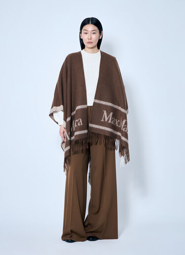 자카드 울 판초 Max Mara 자카드 울 판초 브라운 max0259024