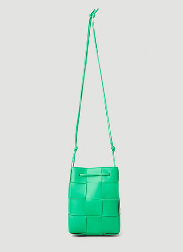 Bottega Veneta Intreccio Bucket Mini Shoulder Bag Green bov0248090