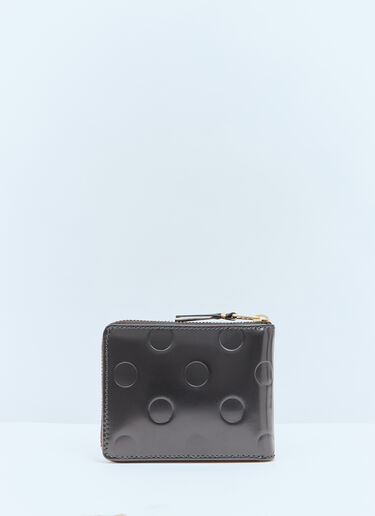 Comme des Garçons Wallet 양각 도트 가죽 지갑 블랙 cdw0357001
