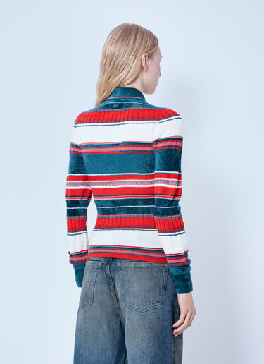 LN-CC® - Lacoste: Runway Textured Striped Polo Collar Sweater - Multicolor Lacoste Runway Textured Striped Polo Collar Sweater Multicolor lac0266021