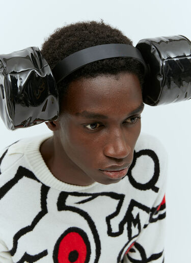 Walter Van Beirendonck Double Spiked Diadem 3D Headband Black wlt0154035