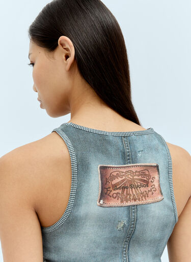 Printed Tank Top Acne Studios Printed Tank Top Blue acn0256039