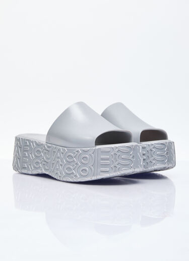 Melissa x Marc Jacobs Becky Platform Slides Silver mxm0254001