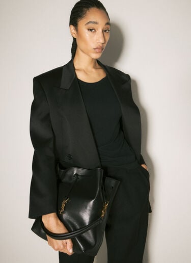 Saint Laurent Paris VII Pochon Shoulder Bag Black sla0257117