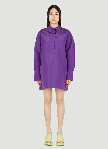 Valentino Classic Shirt Mini Dress Purple val0248003