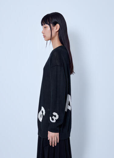 LN-CC® - Yohji Yamamoto: Round Neck Pullover - Black Yohji Yamamoto Round Neck Pullover Black yoy0263019