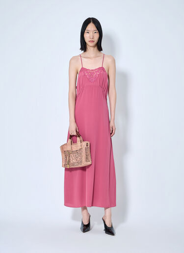 LN-CC® - Chloé: Spaghetti Strap Slip Dress - Pink Chloé Spaghetti Strap Slip Dress Pink chl0264011