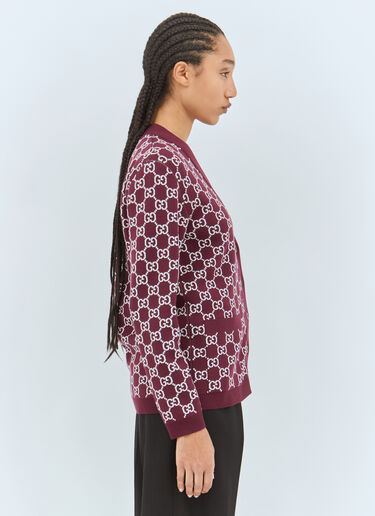 Gucci Reversible GG Wool Jacquard Cardigan Red guc0257033