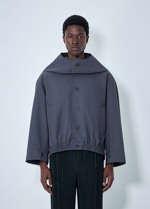 Homme Plissé Issey Miyake Structured Oversized Jacket Black hmp0164004