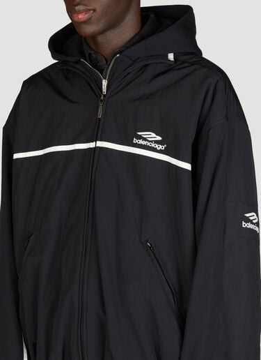Balenciaga 3B Sports Icon Layered Tracksuit Jacket Black bal0155006