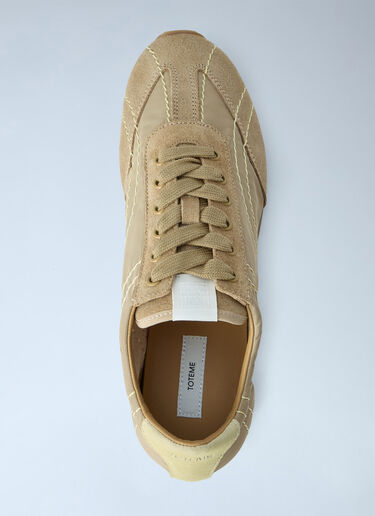 LN-CC® - Toteme: Flex Low-Top Sneakers - Beige Toteme Flex Low-Top Sneakers Beige tot0265024
