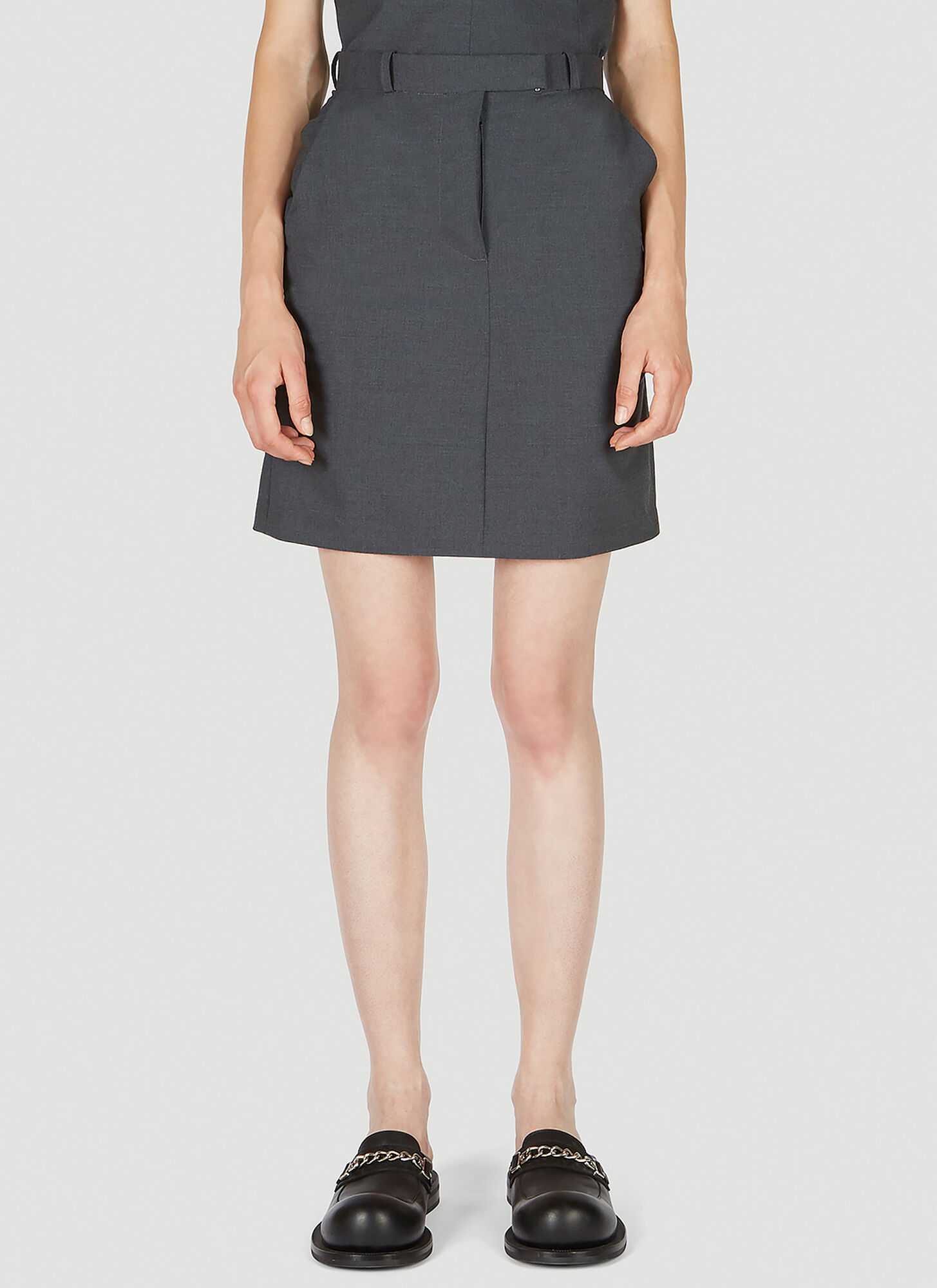 MARTINE ROSE PULLED TAILORED SKIRT