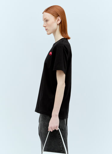 Comme Des Garçons PLAY Double Heart Logo Patch T-Shirt Black cpl0355019