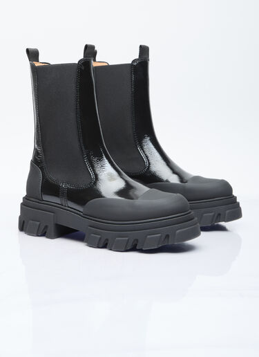 GANNI 징 박힌 미드 첼시 부츠 블랙 gan0255096