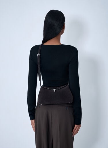 TOTEME T-Lock Crossbody Bag Dark Brown tot0263081