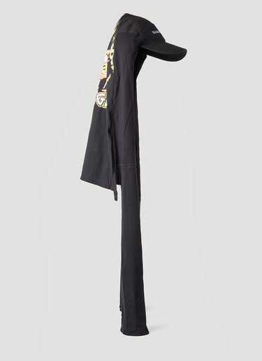 Marine Serre Veiled T-Shirt Hat   Black mrs0346001