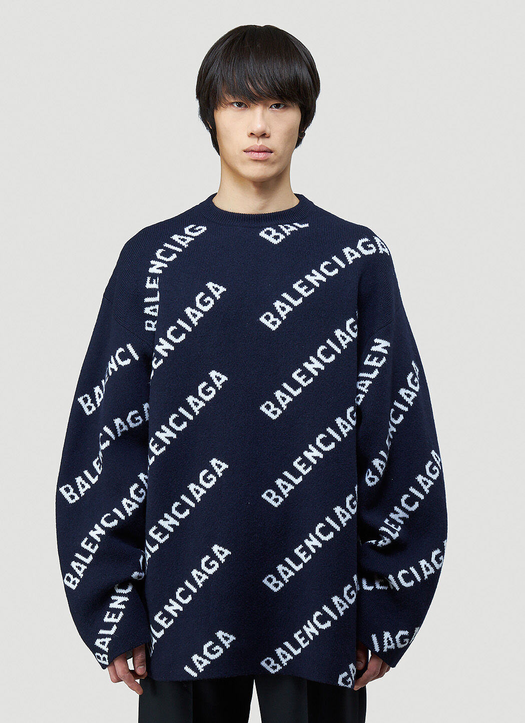 Balenciaga outlet intarsia sweater